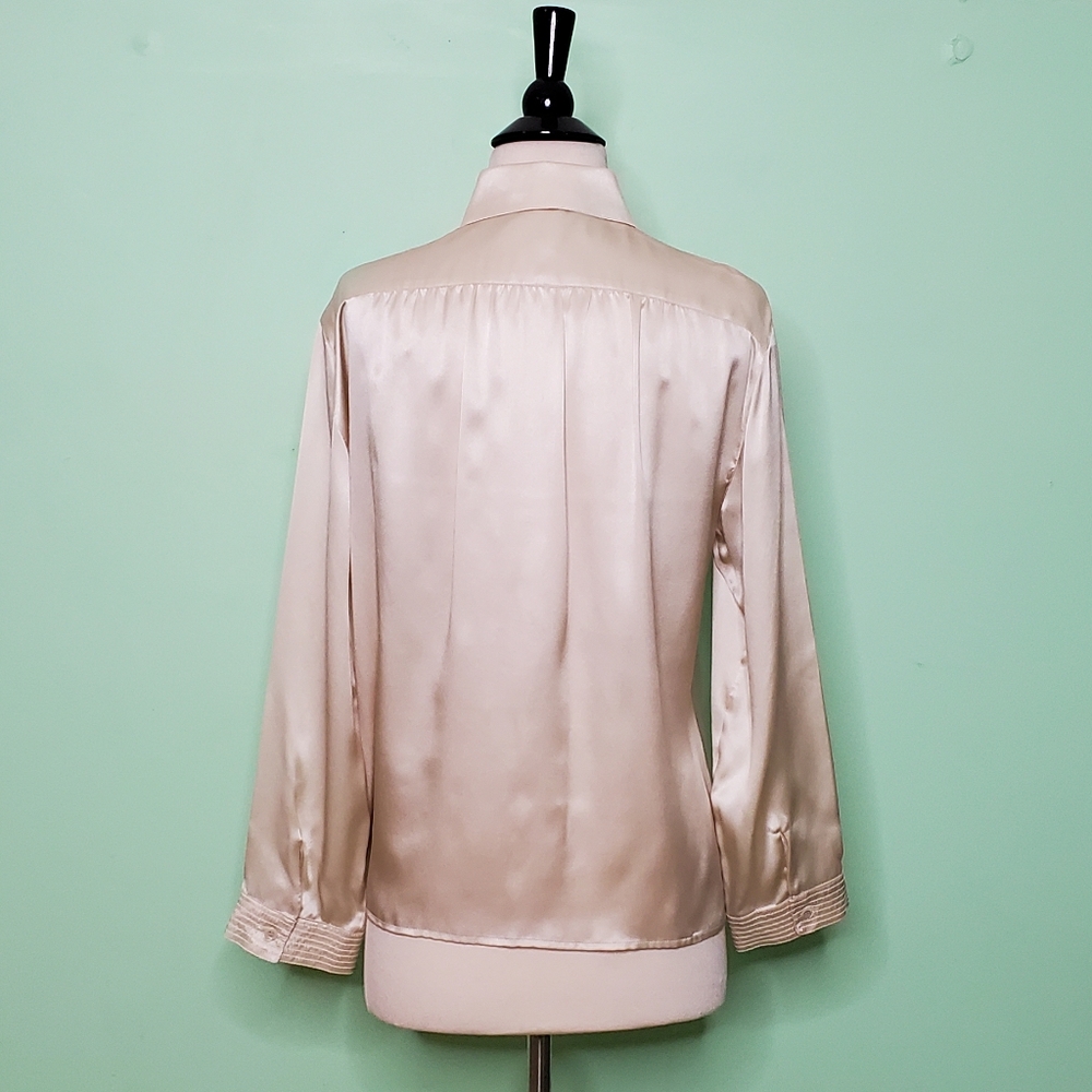 Armani Collezioni Champagne Button Down Blouse - Picture 3 of 7